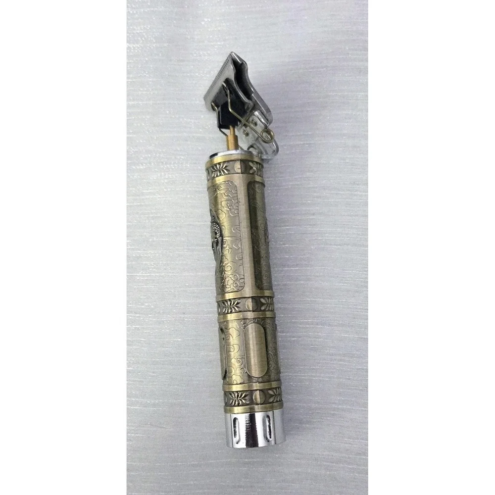 Kemei KM-1974A Cordless Hair Clipper Buddha‎ Gold Silver Tone Razor Shaver